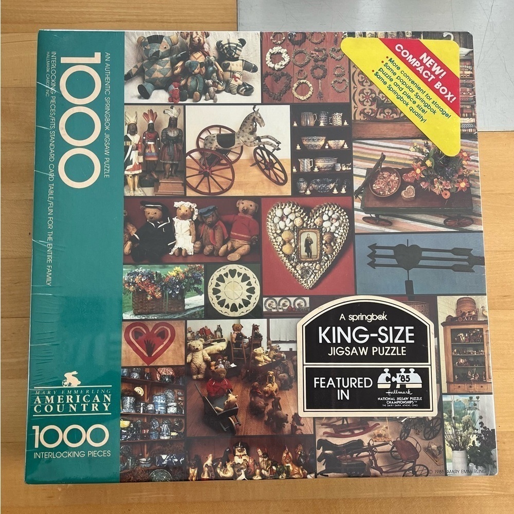 Vintage 1985 American Country 1000 pc Springbok Puzzle New Antiques/Toys/Bears